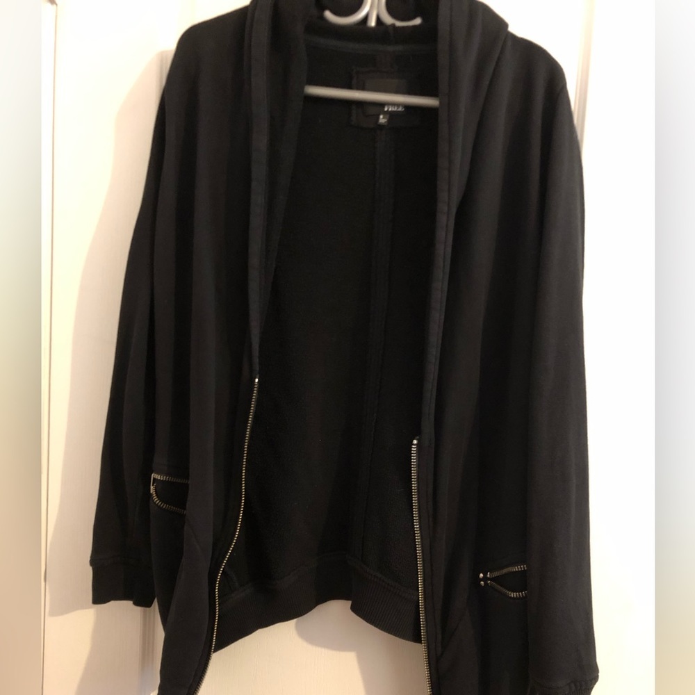 Wilfred free black zip up sweater